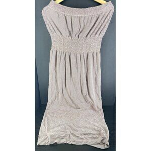 Lark + Grey Womens L/XL Striped Smocked Waist Sleeveless Maxi Dress Rayon/Nylon/